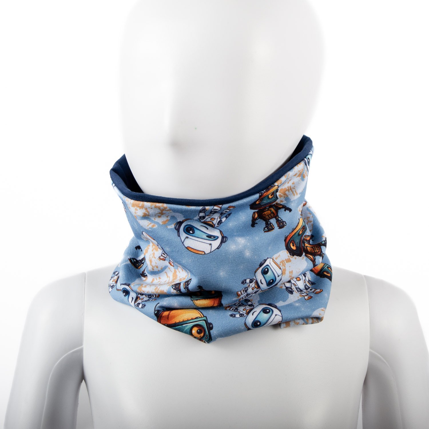 Dětský oboustranný nákrčník - roboti - Obrázek 3